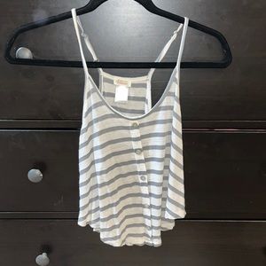 Striped crop top tank